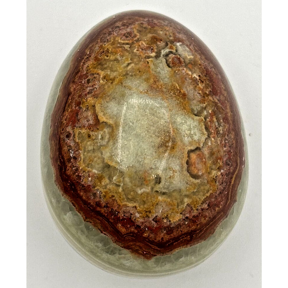 Vintage Earth Tone Onyx/Marble Egg Paperwight Made in Pakistan SKU U195 - Picture 2 of 4